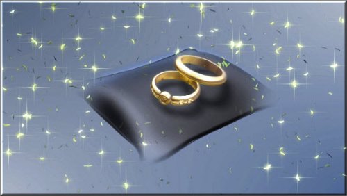 футаж Красивый свадебный фон с обручаоьными кольцами HD