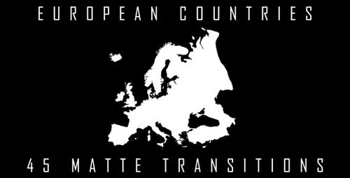 VideoHive European Countries Matte Transitions (Motion Graphics)