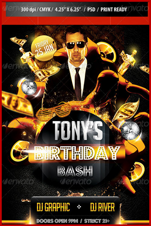 Birthday Bash Party Flyer