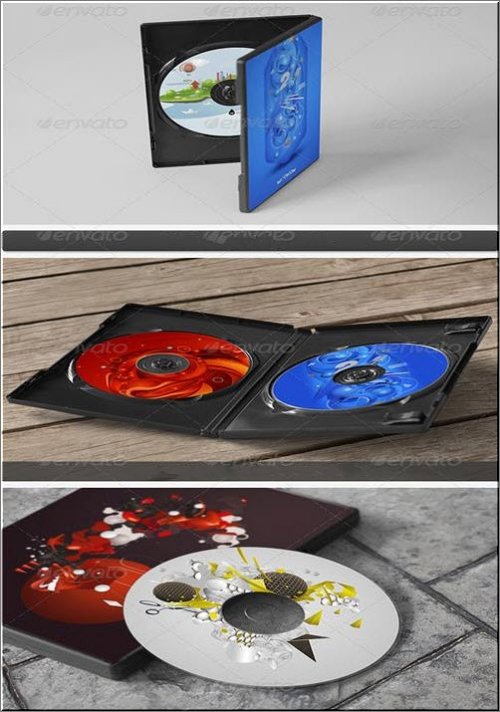 GraphicRiver - CD / DVD дисков и обложки Макеты