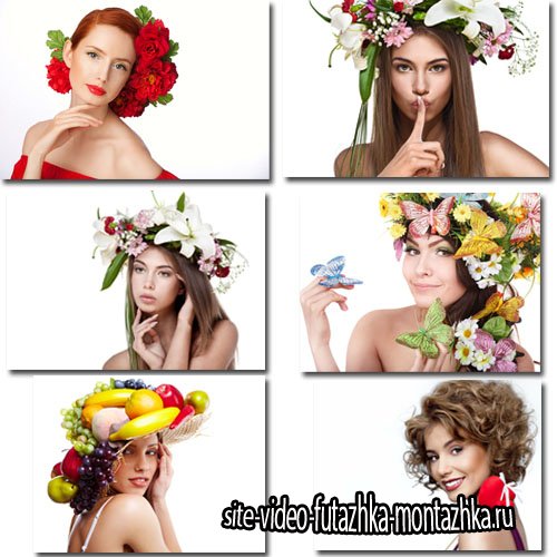 Фоны для фотографий - Двенадцать весенних девушек с цветами