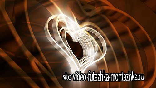 футаж-Видео заставка с сердцами