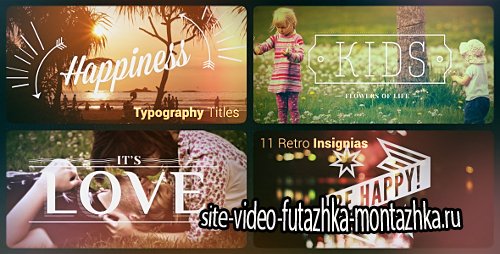 Typography titles | 11 Retro Insignias - Project for After Effects (Videohive)