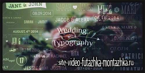 Wedding Typography Titles – Dates and Names - Project for After Effects