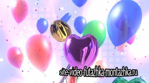 Фоновый футаж - Праздничные шары