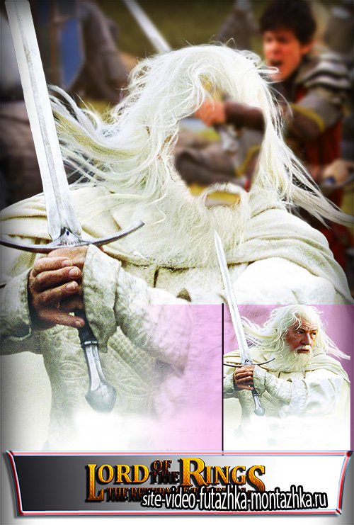 Мужской фотошаблон для photoshop - Отвага, сила, меч