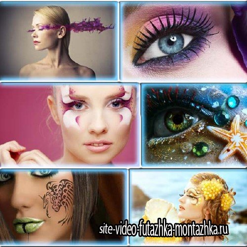 Клипарты для фотошопа - Креативный макияж без границ