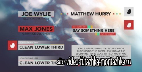3 Color Clean Lower Thirds - Project for After Effects (Videohive)