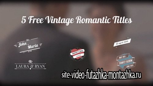 5 Vintage Wedding Titles - Project for After Effects
