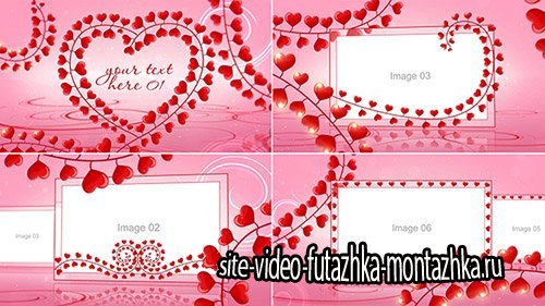 Romantic Hearts Love Slideshow - After Effects Template (pond5)