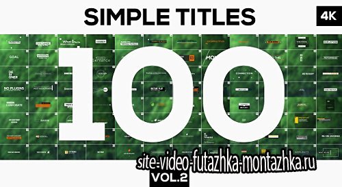 100 Simple Titles and Lowerthirds Vol.2 - Project for After Effects (Videohive)