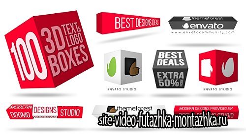 3D Text & Logo Boxes - Project for After Effects (Videohive)