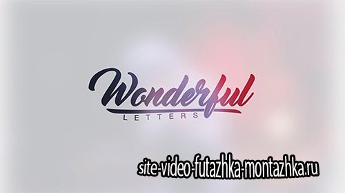 Wonderful Letters - Project for After Effects (Videohive)