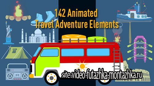 Animated Travel Adventure Elements - Project for After Effects (Videohive)