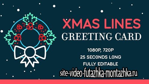 Xmas Lines Greeting Card - Project for After Effects (Videohive)