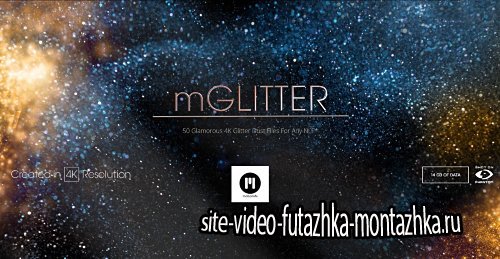 mGlitter - 50 Glamorous 4K Glitter Dust Files For Any NLE