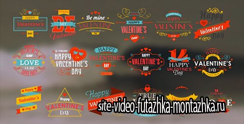 Happy Valentine's Day Badges Pack - Project for After Effects (Videohive)