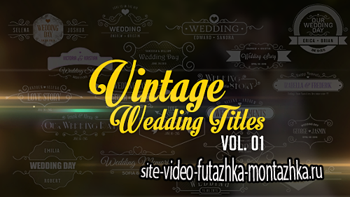 Vintage Wedding Titles vol. 01 - Project for After Effects (Videohive)