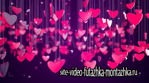 фоновый футаж - Romantic Love Heart Background