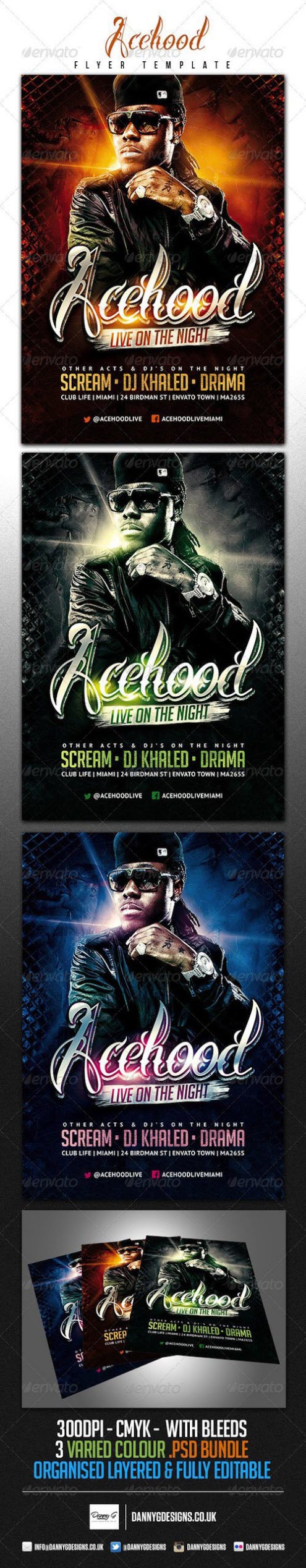 GraphicRiver - Acehood Rap Hip Hop flyer