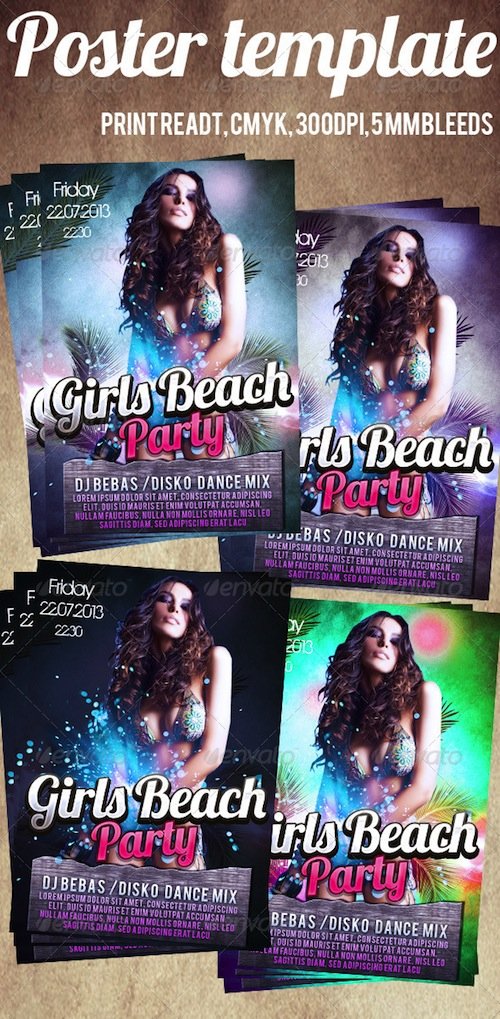GraphicRiver - Girls Beach Party Flyer