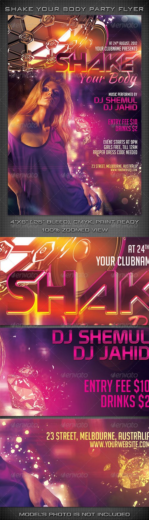 GraphicRiver - Shake Your Body Party Flyer