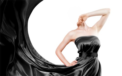 Женский шаблон - В красивом черном платье