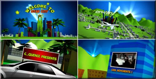 After Effects Project Videohive -  Cartoon Star City
