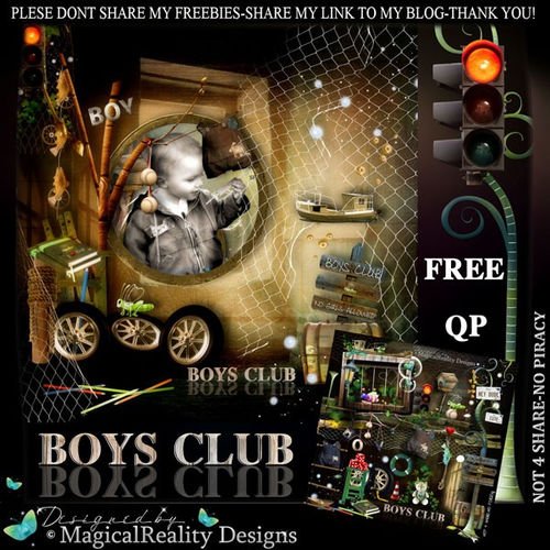 Детский скрап-комплект для мальчишек - Клуб для мальчиков