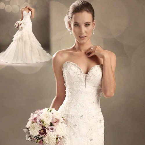PSD шаблон - Прекрасная невеста в свадебном платье