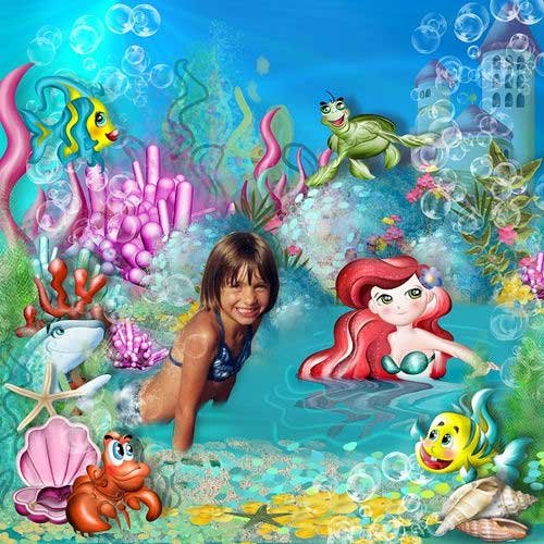 Сказочный морской скрап-комплект - Морская принцесса