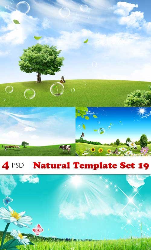 PSD исходники - Natural Template Set 19