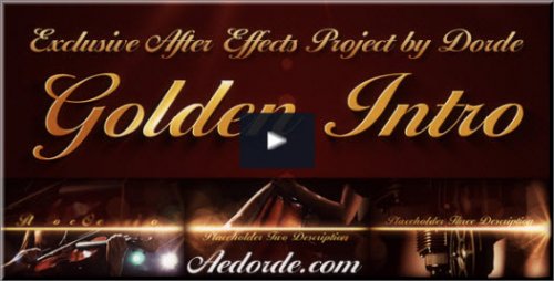 After Effects Project Videohive - Golden Intro