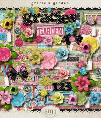 Цветочный скрап-комплект - Грациозный сад
