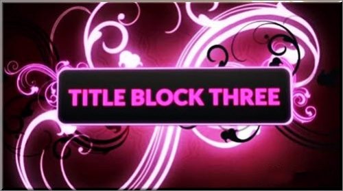 Glow Title Block After Effects Template