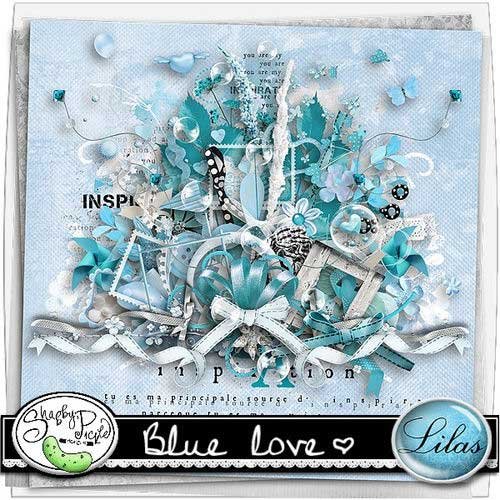 Романтический скрап-комплект - Любовь в голубом