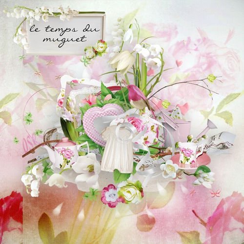 Очаровательный цветочный скрап-комплект - Ландышевая пора