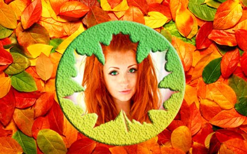 Рамка для фотошоп - Яркие листья