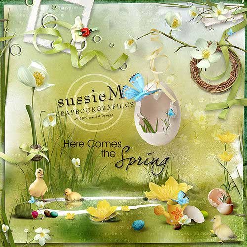 Весенний скрап-комплект - Сюда пришла весна