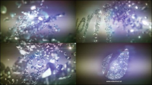 After Effect Project - Fashion Particles - Diamonds Element 3D Logo Text Reveal