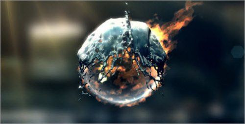 After Effect Project - Fire & Water Logo
