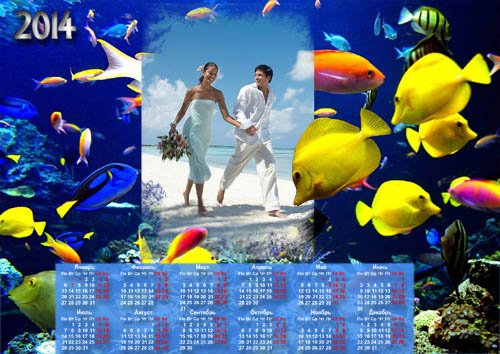 Календарь - Прекрасный подводный мир