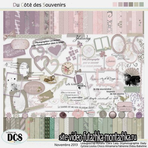 Scrap Set - Du Cote des Souvenirs PNG and JPG Files