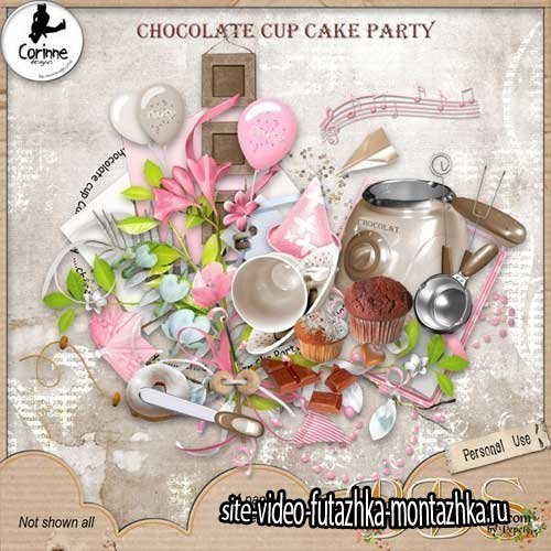 Кулинарный скрап-комплект - Шоколадный тортик