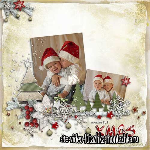 Очаровательный рождественский скрап-комплект - Мечтания о белоснежном Рождестве