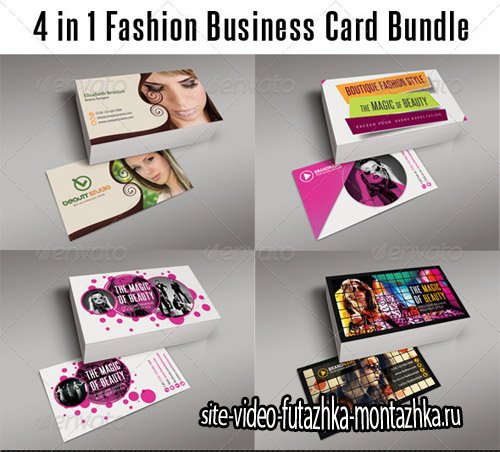 Graphicriver - 4 in 1 Fashion Business Card Bundle 6257751
