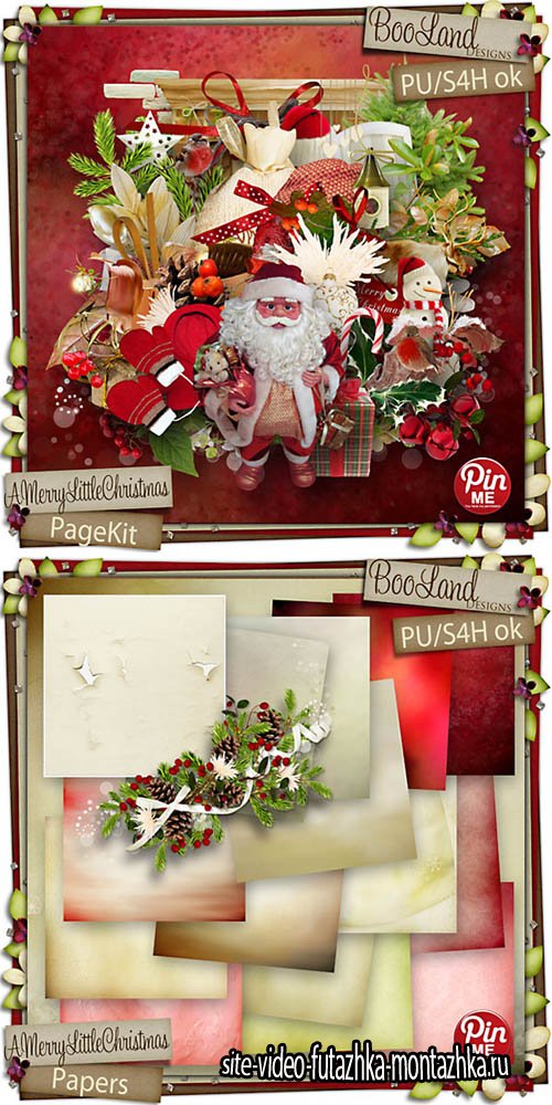 Scrap - A Merry Little Christmas Set PNG and JPG Files