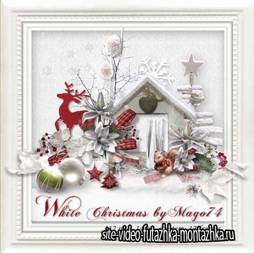 Прекрасный рождественский скрап-комплект - Рождество в белом