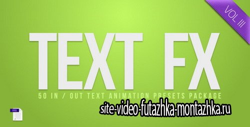 Text Fx Vol.3 - Project for After Effects (Videohive)