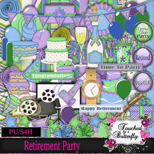 Scrap - Retirement Party PNG and JPG Files